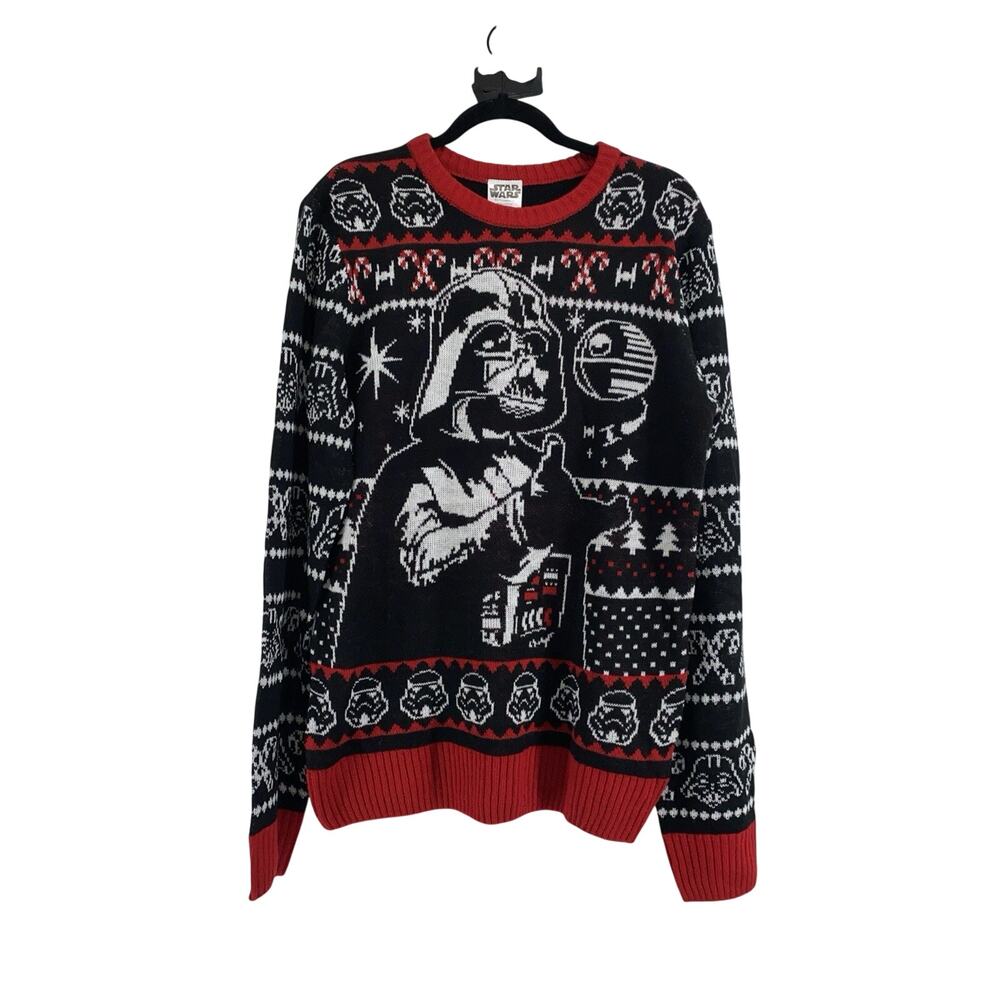 Star Wars Darth Vader Ugly Christmas Sweater Red/Black Size Medium